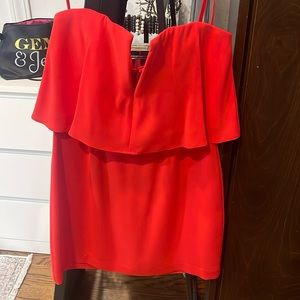 Strapless red BCBG mini dress. Great condition!